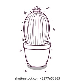 ilustración del vector cactus dibujado a mano