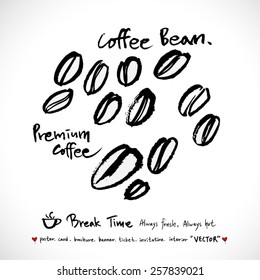 Hand drawn cafe poster illustration - vector