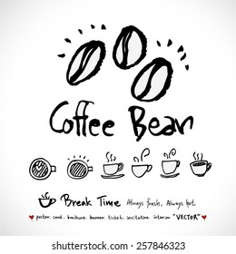 Hand drawn cafe poster illustration - vector