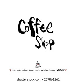 Hand drawn cafe poster illustration - vector