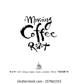 Hand drawn cafe poster illustration - vector