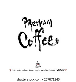 Hand drawn cafe poster illustration - vector