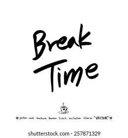 Hand drawn cafe poster illustration - vector