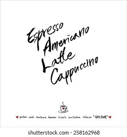 Hand drawn cafe poster illustration - vector
