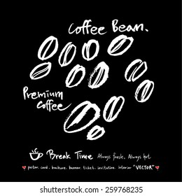 Hand drawn cafe poster illustration - vector