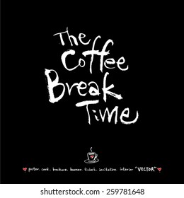 Hand drawn cafe poster illustration - vector