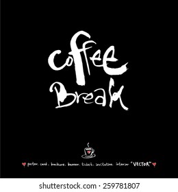 Hand drawn cafe poster illustration - vector