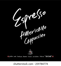Hand drawn cafe poster illustration - vector