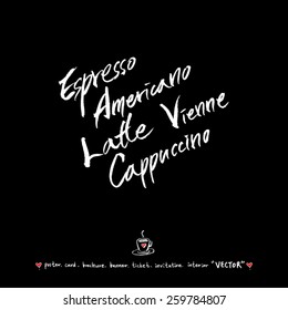 Hand drawn cafe poster illustration - vector