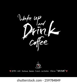 Hand drawn cafe poster illustration - vector