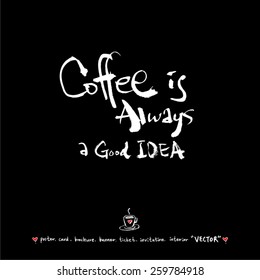 Hand drawn cafe poster illustration - vector
