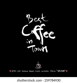 Hand drawn cafe poster illustration - vector