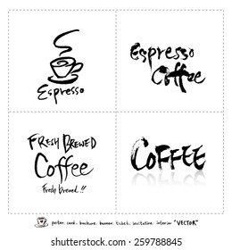 Hand drawn cafe poster illustration - vector