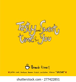 Hand drawn cafe poster illustration - vector