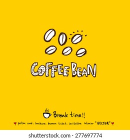 Hand drawn cafe poster illustration - vector