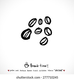 Hand drawn cafe poster illustration - vector