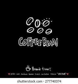 Hand drawn cafe poster illustration - vector