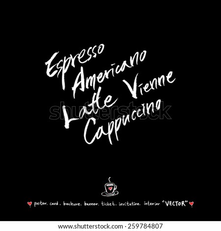 Hand drawn cafe poster illustration - vector