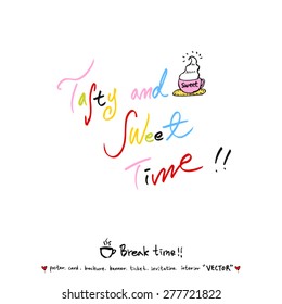 Hand drawn cafe poster - vector