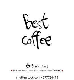Hand drawn cafe poster - vector