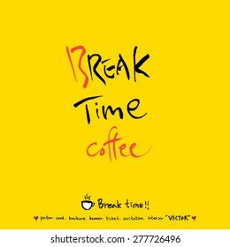 Hand drawn cafe poster - vector