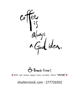 Hand drawn cafe poster - vector