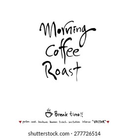 Hand drawn cafe poster - vector