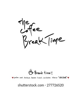 Hand drawn cafe poster - vector