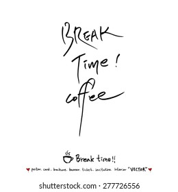 Hand drawn cafe poster - vector