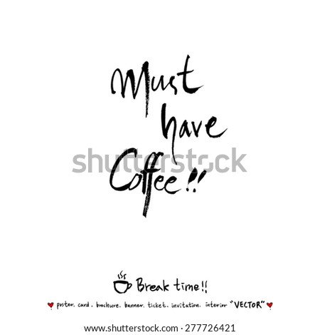 hand drawn cafe poster