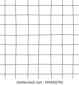 Hand drawn cage seamless pattern. Abstract monohrome cage background