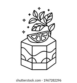 hand drawn cake, pastry and bakery elements with strawberry and floral illustrations for food logo, icon, brand, sticker, children coloring page, book, or product decoration