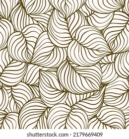 Hand Drawn Calathea Leaves Seamless Pattern