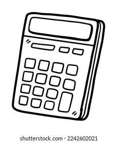 Hand drawn calculator icon design vector. Business finance economy concept.