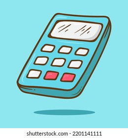 Calculadora dibujada a mano. Ilustraciones vectoriales de estilo dibujado a mano