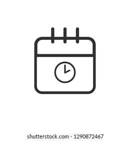 Hand drawn calendar icon. Vector illustration.