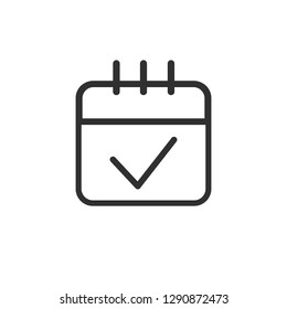 Hand drawn calendar icon. Vector illustration.