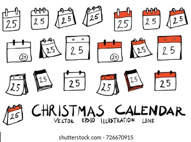 Hand Drawn Calendar Isolated. Vector Sketch Black And White Background Illustration Icon Doodle