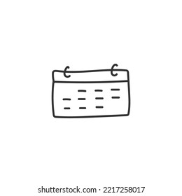 Hand drawn calendar vector icon. Calendar on wall flat sign design. EPS 10 flat symbol pictogram