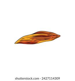 Hand drawn calendula flower petal on isolated background. Vector illustration for design elements or templates, beauty and health themes.