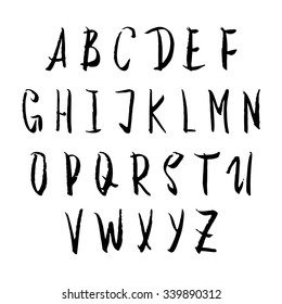 Hand drawn calligraphic font