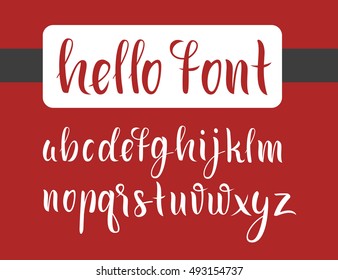 Hand drawn calligraphic font