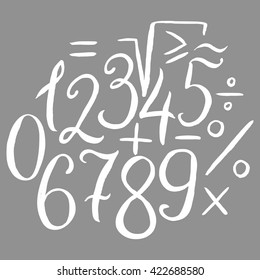 Hand drawn calligraphic font, lowercase small letters