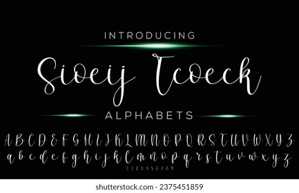 Hand drawn calligraphic vector monocline font. Distress signature letters. Modern script calligraphy type. ABC typography latin signature alphabet