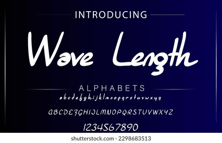 Fuente de monolina con vector caligráfico dibujado a mano. Letras de firma de angustia. Tipo de caligrafía de script moderno. Alfabeto de firma latina de tipografía ABC.