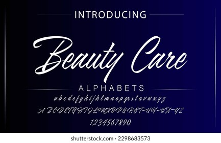Hand drawn calligraphic vector monoline font. Distress signature letters. Modern script calligraphy type. ABC typography latin signature alphabet.