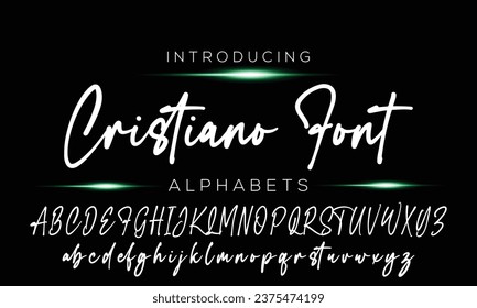 Hand drawn calligraphic vector monoline font. Distress signature letters. Modern script calligraphy type. ABC typography latin signature alphabet