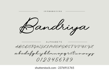 Hand drawn calligraphic vector monoline font. Distress signature letters. Modern script calligraphy type. ABC typography latin signature alphabet.