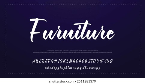 Hand drawn calligraphic vector monoline font. Distress signature letters. Modern script calligraphy type. ABC typography latin signature alphabet.