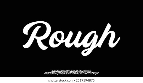 Hand drawn calligraphic vector monoline font. Distress signature letters. Modern script calligraphy type. ABC typography latin signature alphabet.